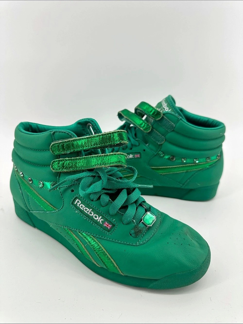 Reebok Freestyle Hi Vintage 1980s Green High Top Sneakers Women’s US 7